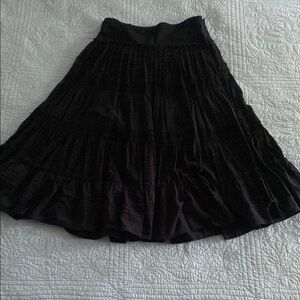 Elegant Black Maxi Skirt for Women - Cotton